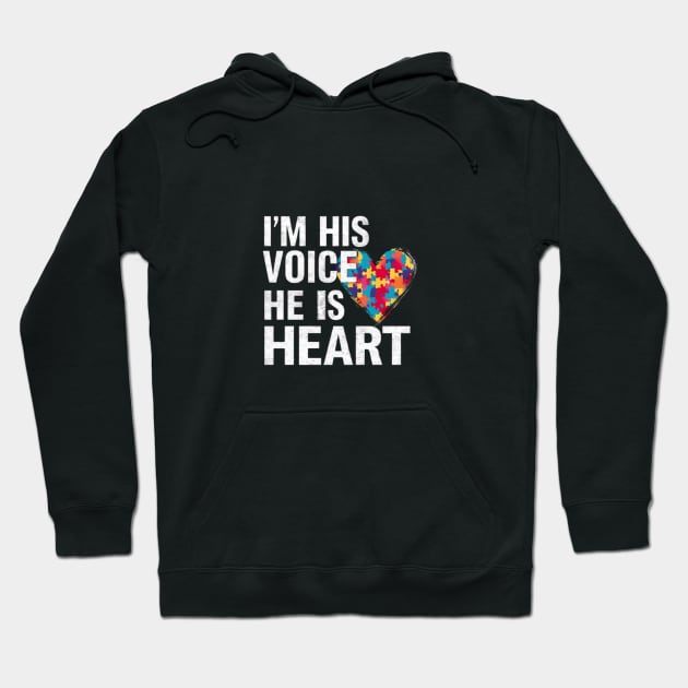 Autism, I'm his voice he is my heart Hoodie by Medkas 